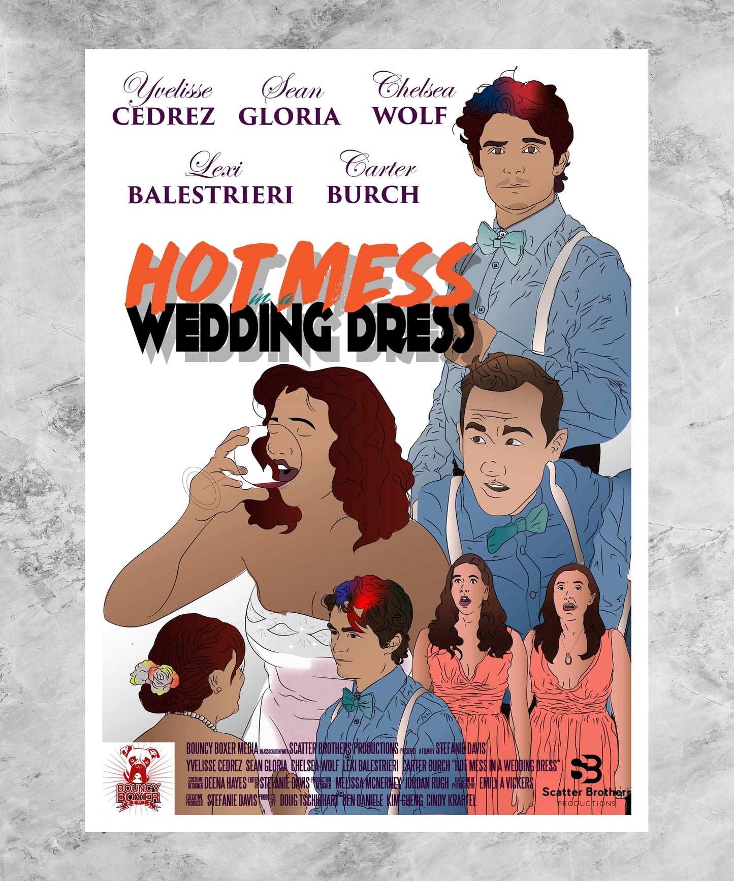Hot Mess in a Wedding Dress Poster