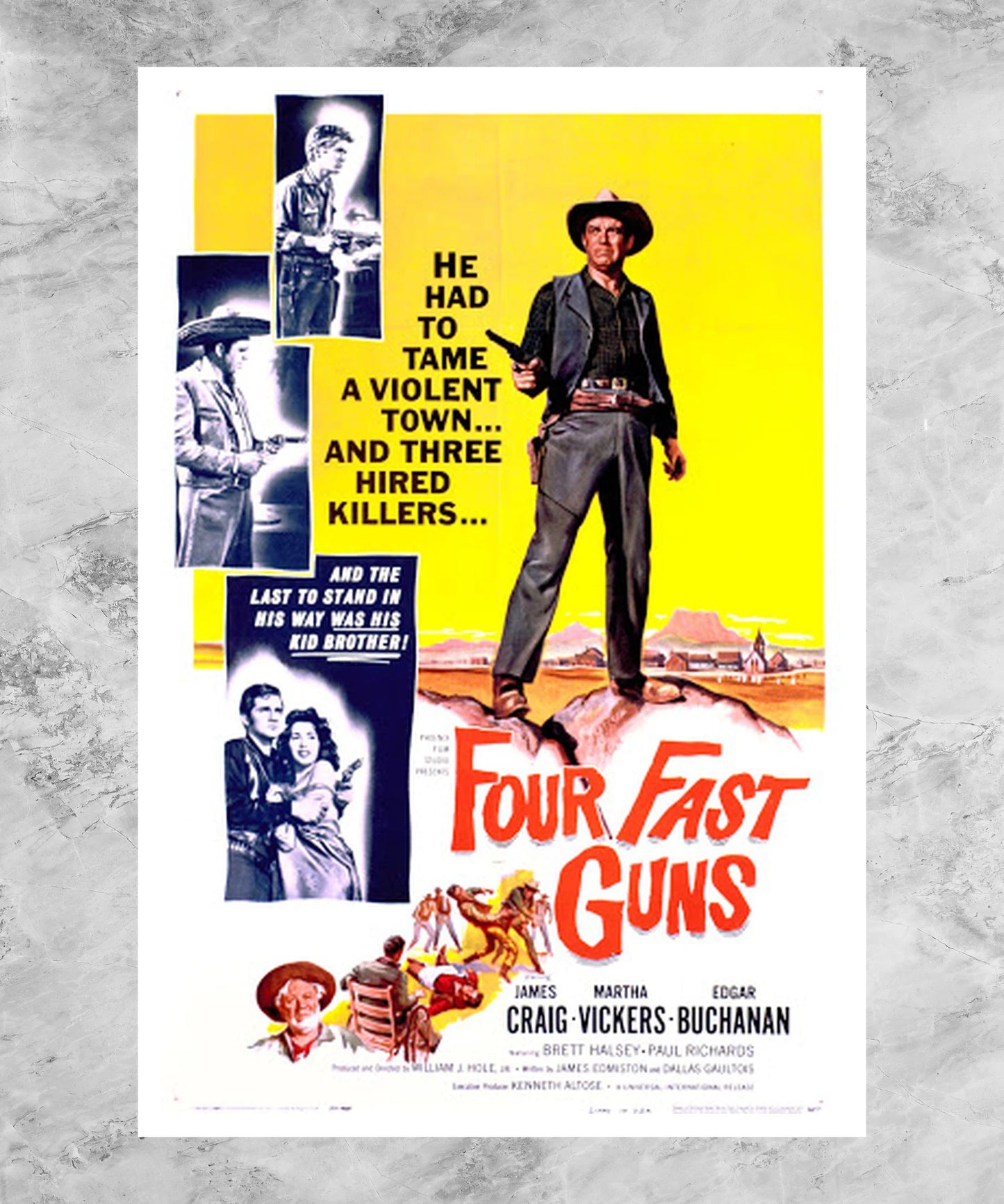 Four Fast Guns Poster