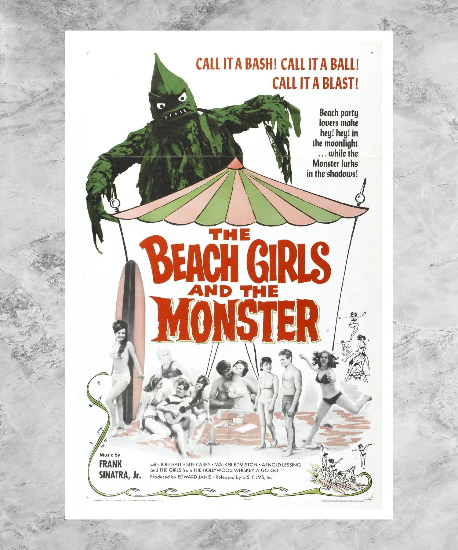 The Beach Girls and the Monster Poster